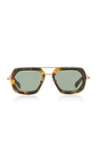 Dries Van Noten Oversized Acetate Aviator-style Sunglasses