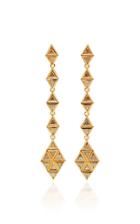 Melissa Kaye Chloe Violet 18k Gold Diamond Earrings