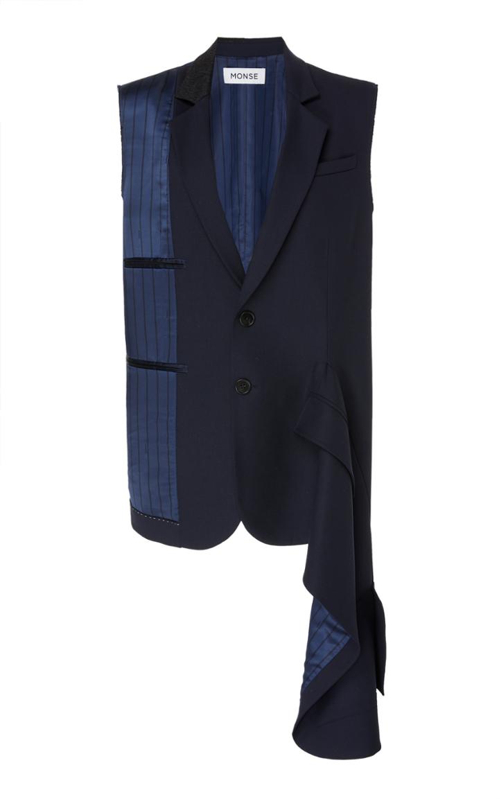 Monse Sleeveless Exposed Tailoring Wool Blazer
