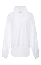 Kallmeyer Balloon Sleeve Collared Blouse