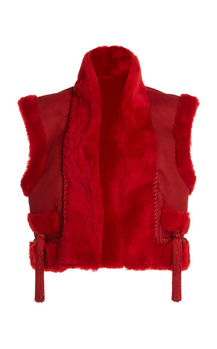 Moda Operandi Dundas Tassel-detailed Shearling Vest