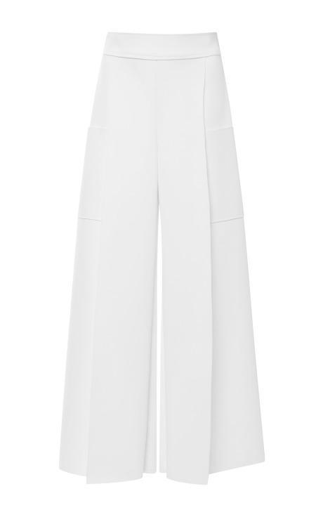 Carolina Herrera Techno Jersey Cargo Pant In White White