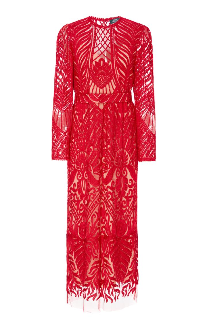 Alena Akhmadullina Embroidered Lace Midi Dress