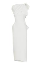 Maticevski Atomished Gathered Cady Midi Dress Size: 6
