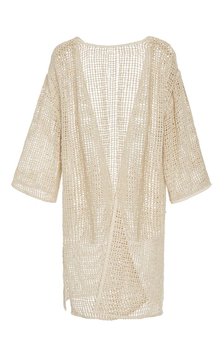 Christina Economou Open Front Net Cardigan