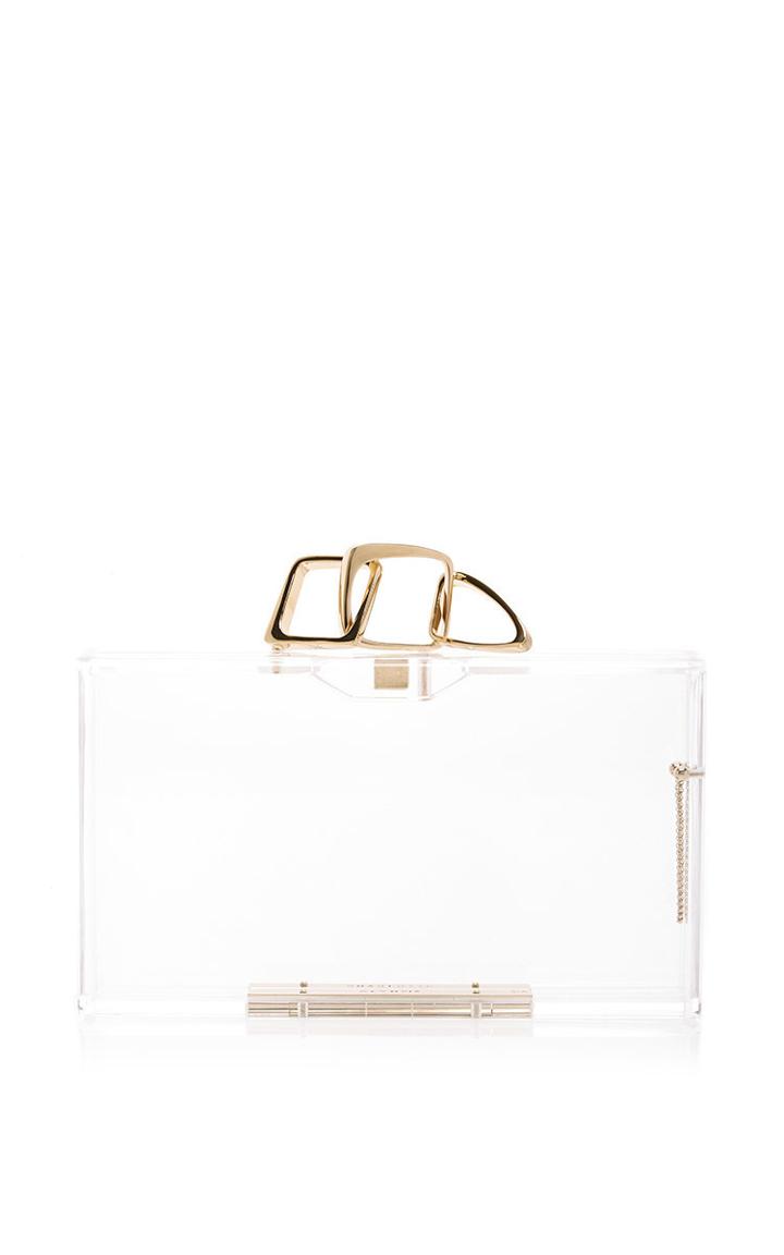 Charlotte Olympia Perspex Linked Pandora Clutch