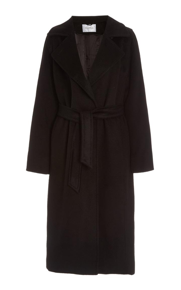 Max Mara Manuela Belted Camel Wool Trench Coat