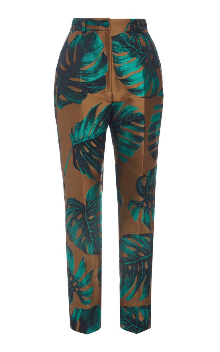 Moda Operandi Dolce & Gabbana Palm Jacquard Pants Size: 38
