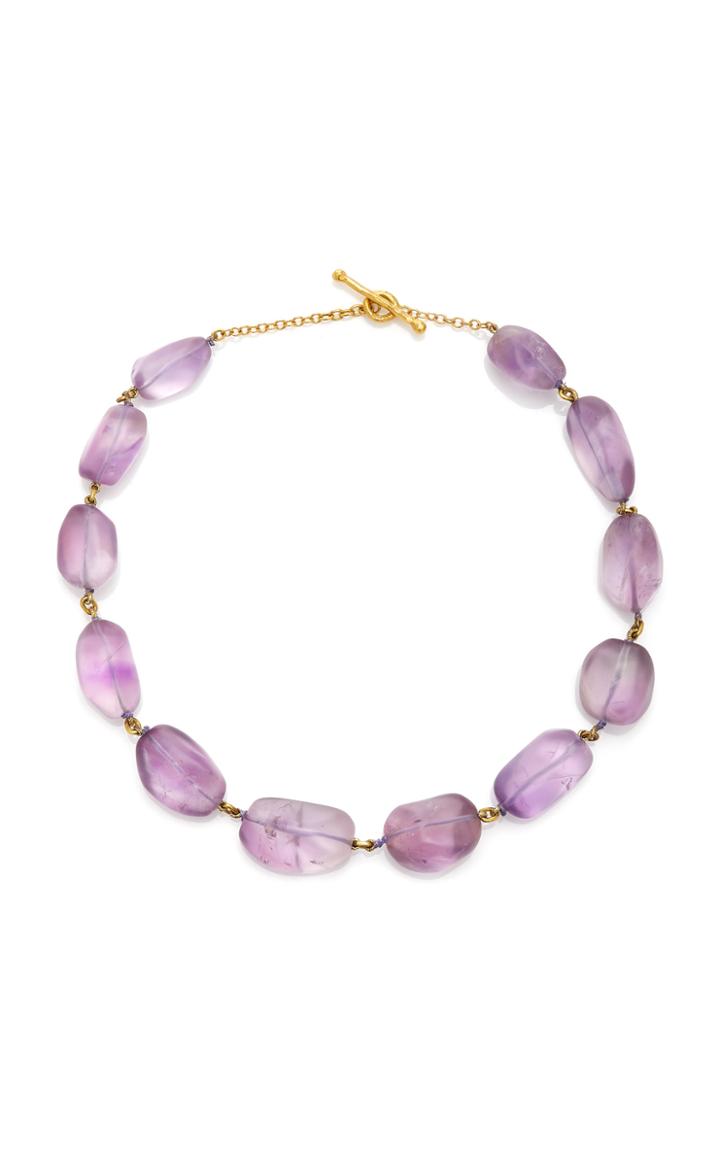 Moda Operandi Cathy Waterman 22k Yellow Gold Amethyst Necklace