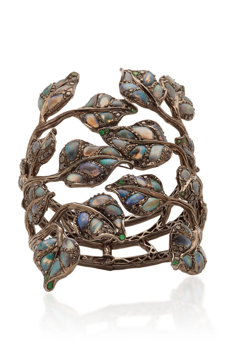 Wendy Yue Black Diamond And Opal Bracelet