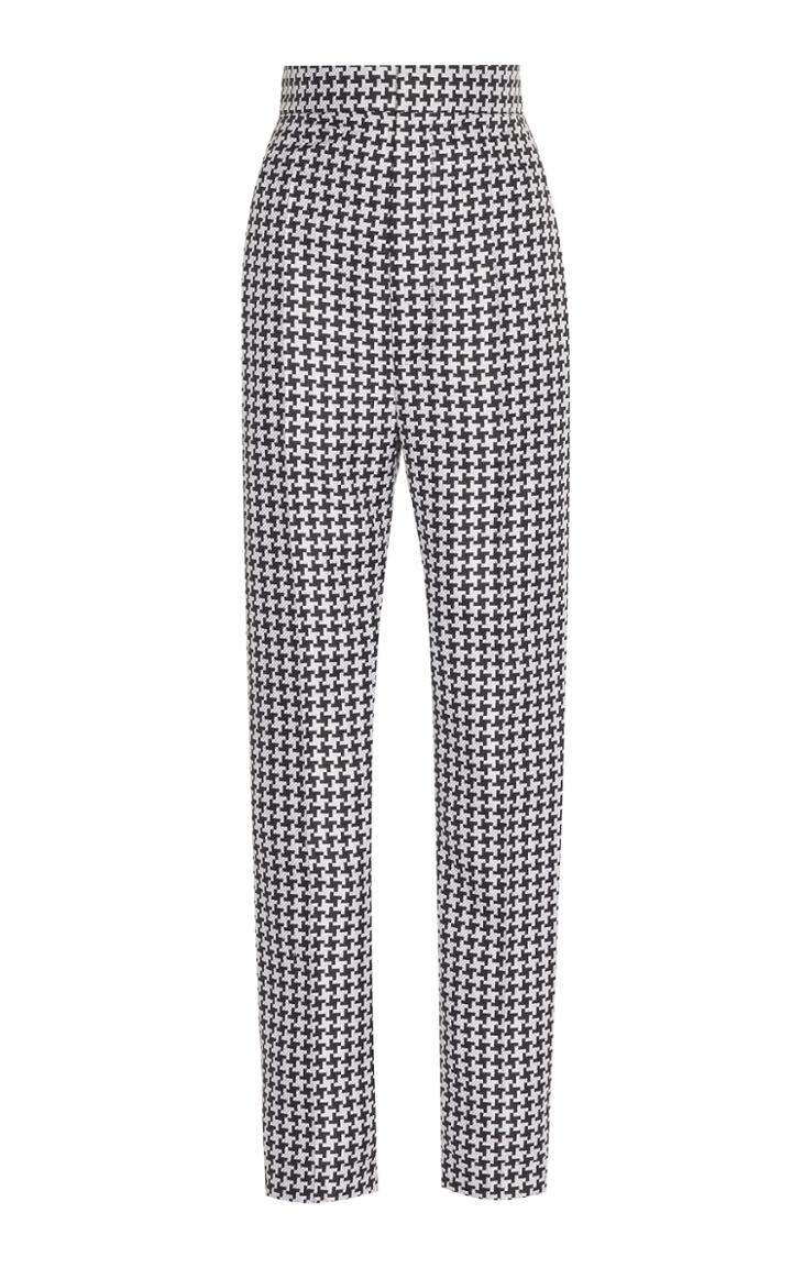Haider Ackermann High-rise Houndstooth Silk-blend Pants