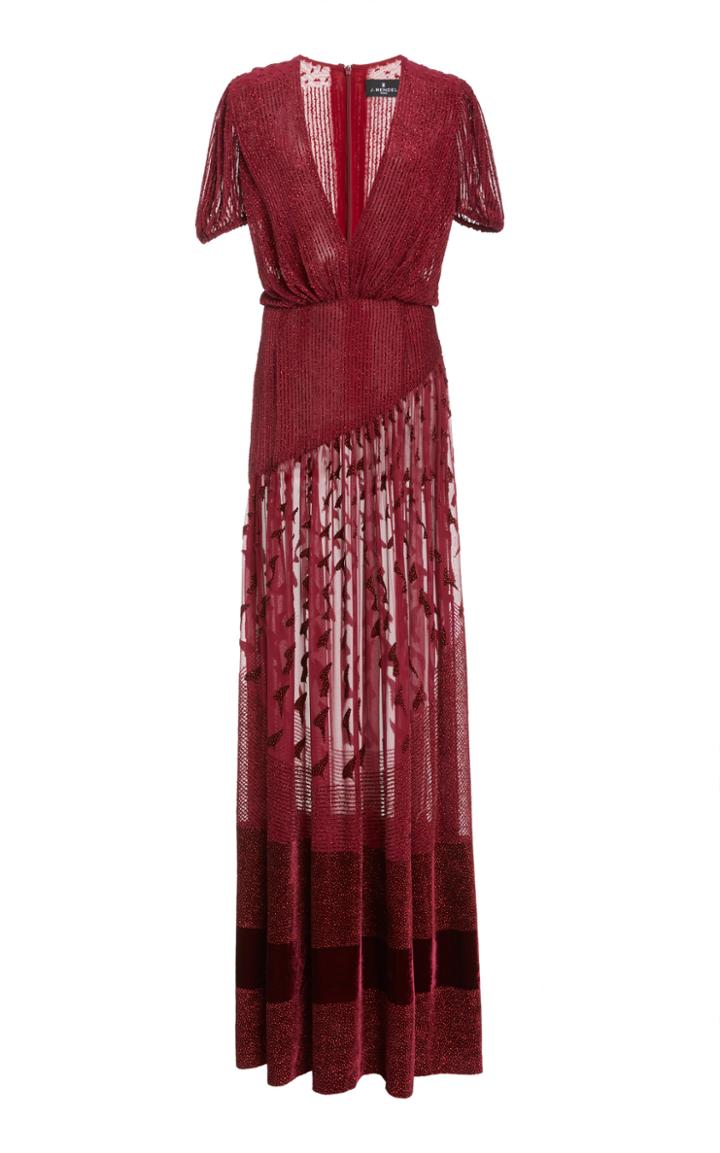Moda Operandi J. Mendel Draped Glittered Gown
