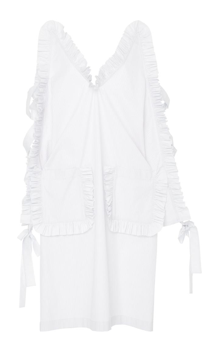 Alena Akhmadullina V-neck Ruffle Shoulder Dress