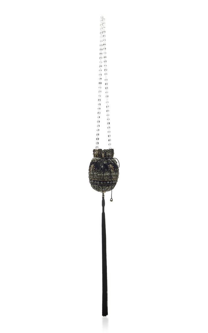 Moda Operandi Cucculelli Shaheen Metallic Embroidered Satin Crossbody Bag