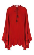 Zeynep Tosun Cocktail Sleeve Ruffle Dress