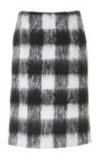 Maison Margiela Grid Knee-length Wool Skirt