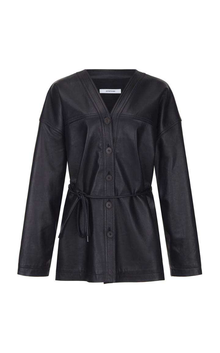 Moda Operandi Le17 Septembre Collarless Leather Jacket