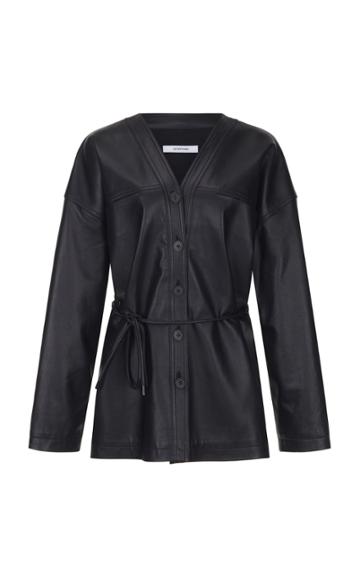 Moda Operandi Le17 Septembre Collarless Leather Jacket