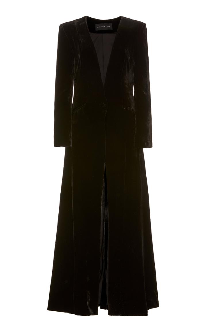 Michael Lo Sordo Empire Maxi Silk Velvet Jacket