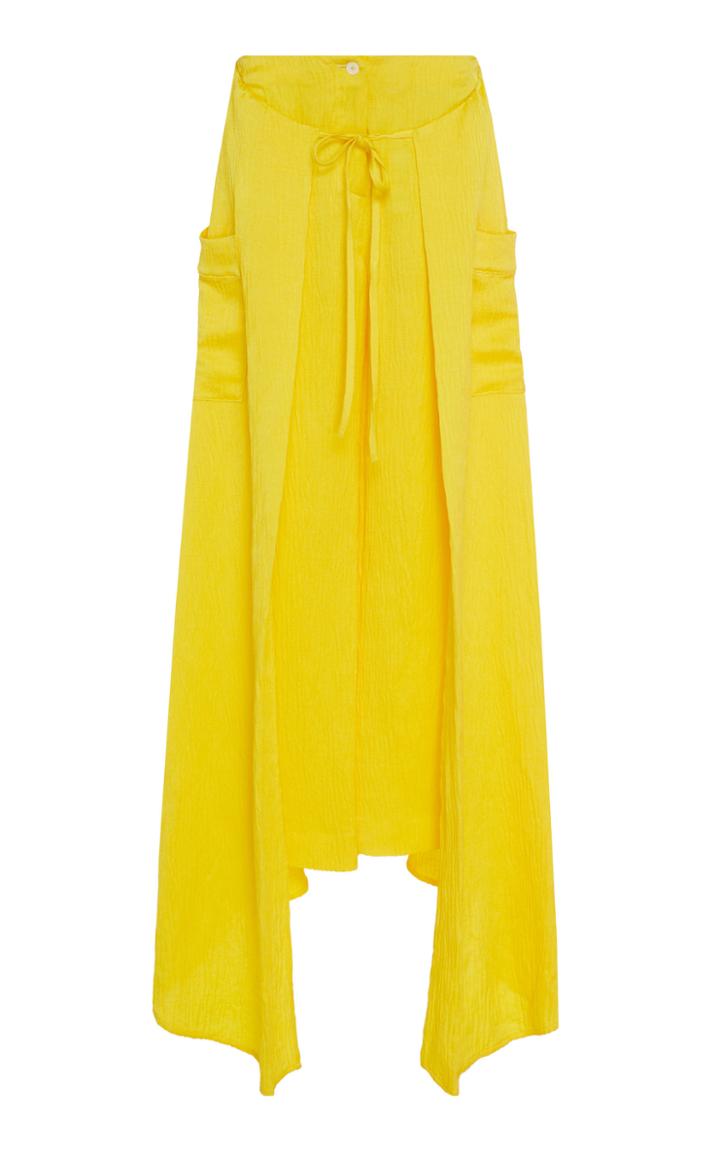 Hellessy Windsor Cape-back Gauze Plisse Pants