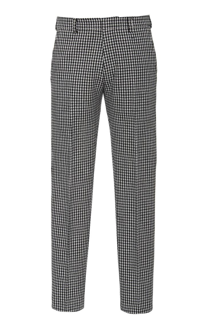 Ami Houndstooth Wool-blend Straight-leg Pants