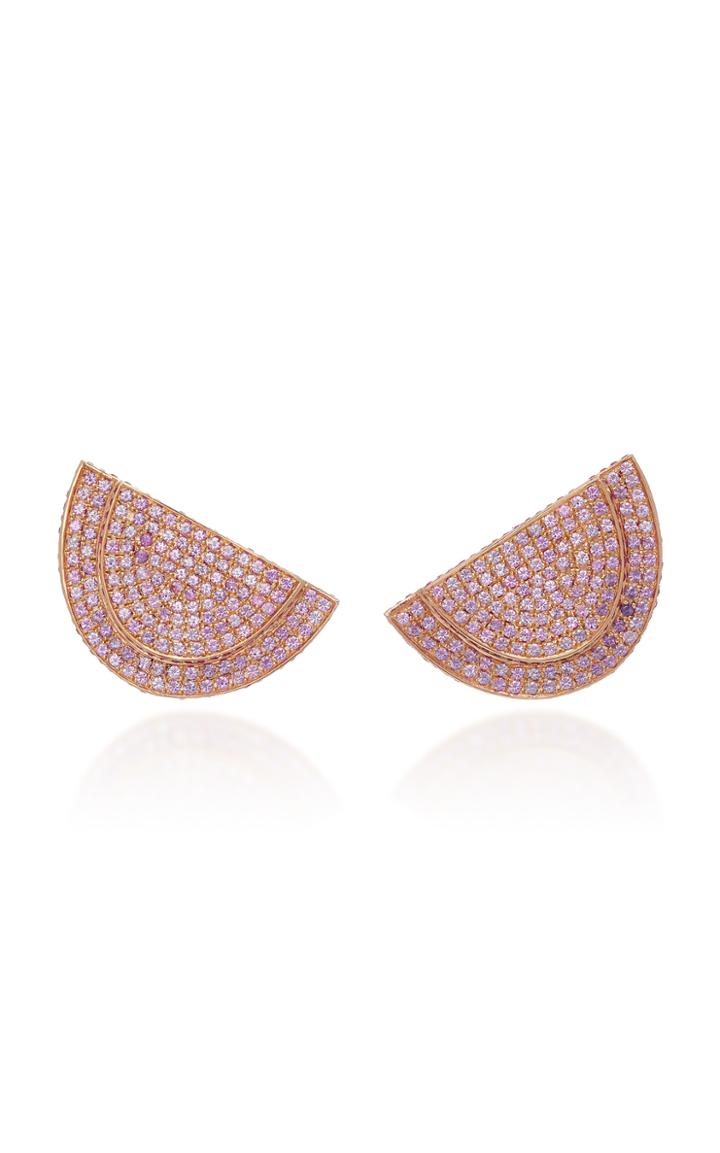 Ralph Masri Sapphire Half Circle Earrings