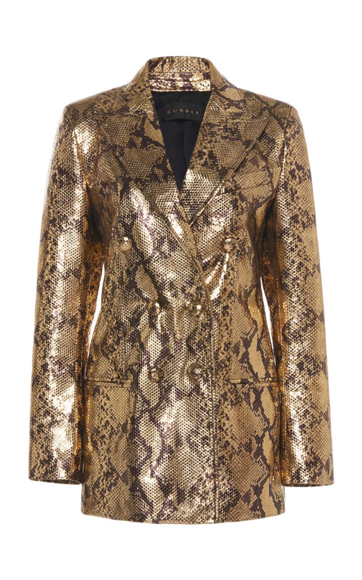 Moda Operandi Dundas Printed Lurex Jacket Size: 38