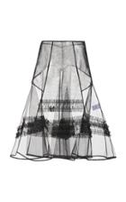 Molly Goddard Alva Ruffled Tulle Midi Skirt