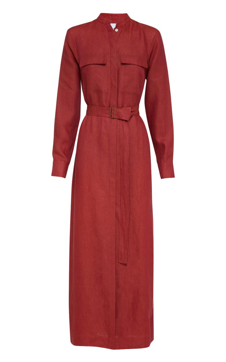 Moda Operandi Bondi Born Utility Linen Shirt Dress Size: S