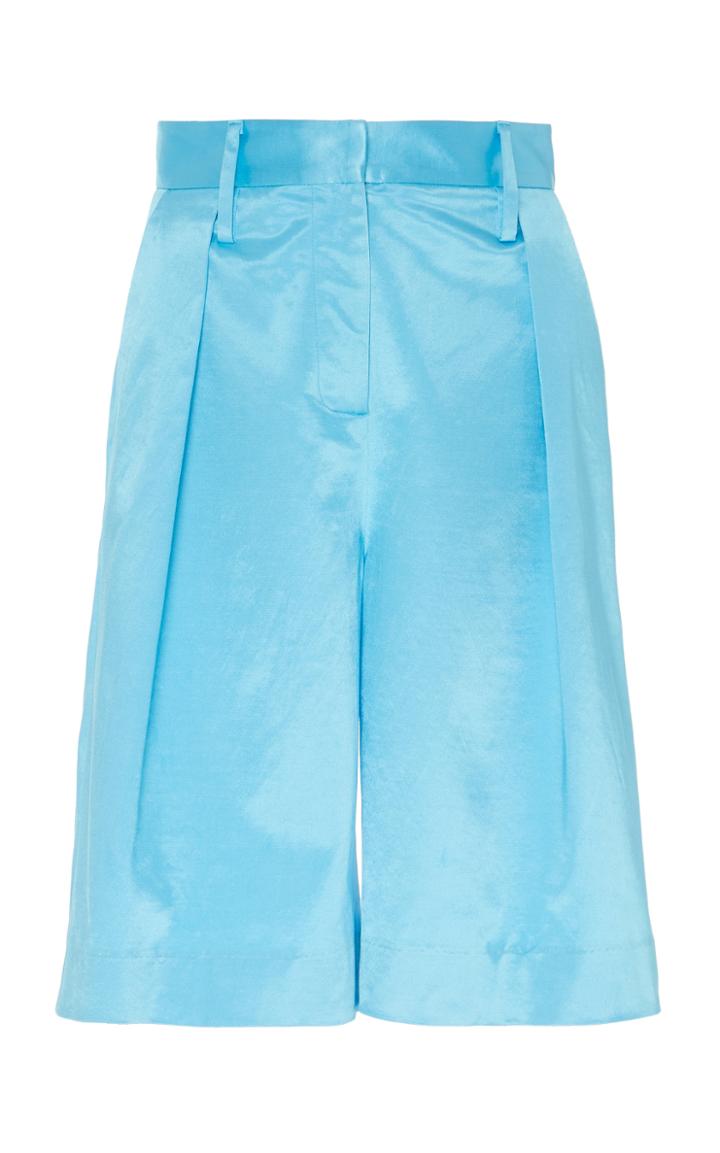 Staud Noah Satin Bermuda Shorts