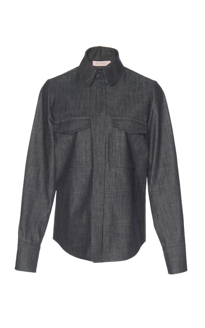 Dice Kayek Black Double Pocket Top