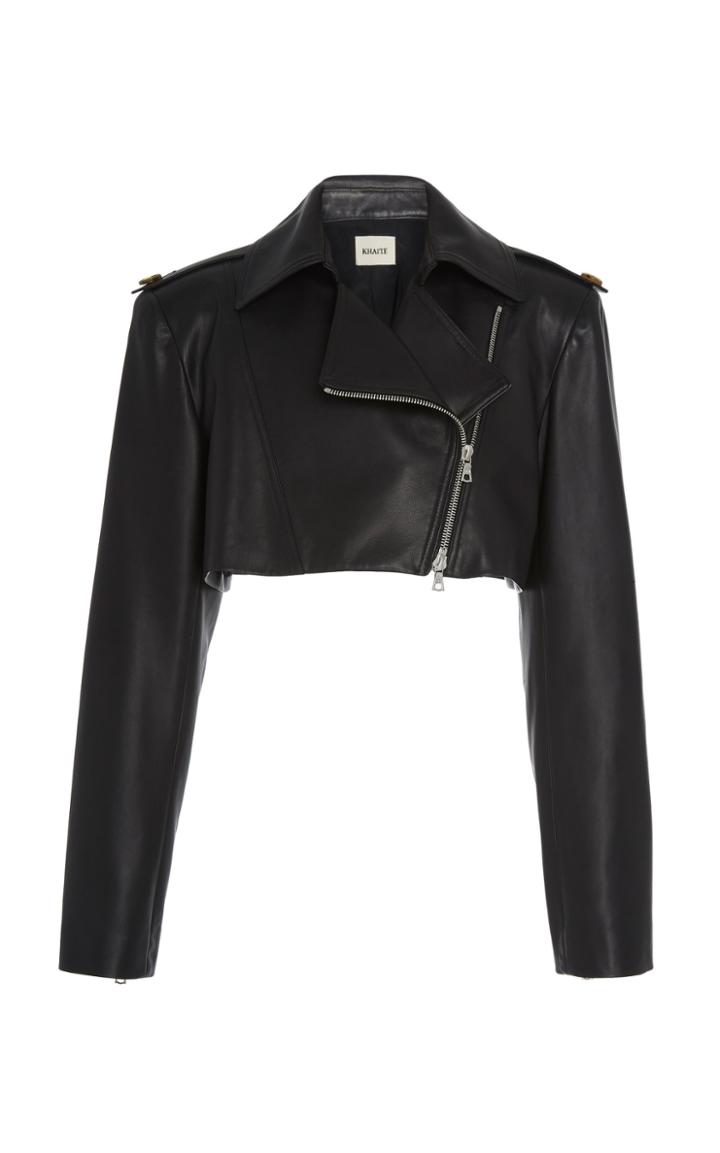 Khaite Eduarda Moto Leather Jacket