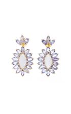 Jamie Wolf 18k Yellow Gold Marquis Shaped Tanzanite And Blue Chalcedony Earring