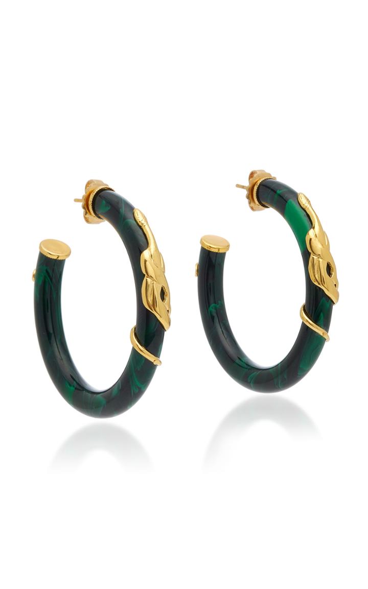 Gas Bijoux Cobra 24k Gold-plated Acetate Earrings