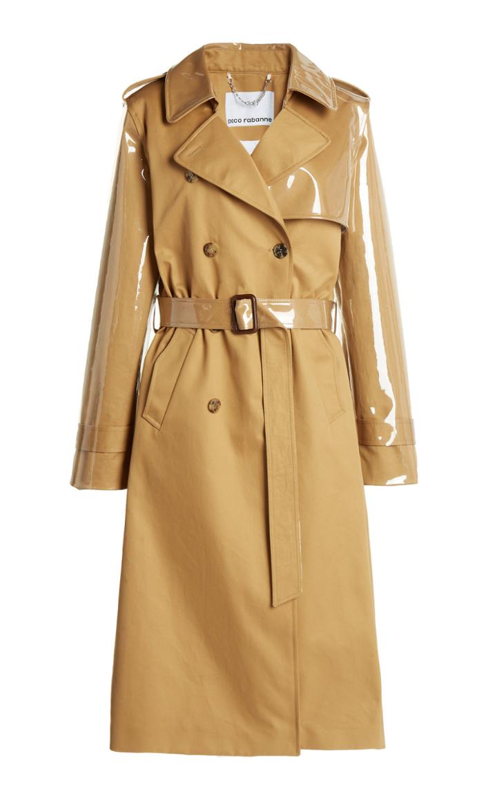 Moda Operandi Paco Rabanne Belted Cotton-gabardine Trench Coat