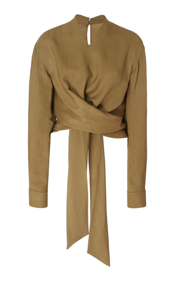 Tre By Natalie Ratabesi Eos Wrap Crepe Crop Top