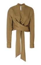 Tre By Natalie Ratabesi Eos Wrap Crepe Crop Top