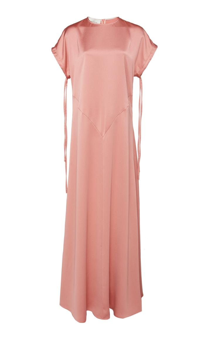 Cdric Charlier Tied-sleeve Satin Maxi Dress