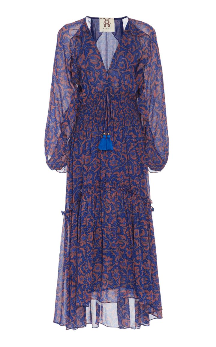 Figue Alessia Tiered Chiffon Midi Dress