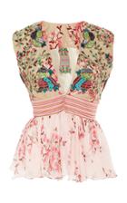 Roopa Gula Embroidered Ruffle Blouse