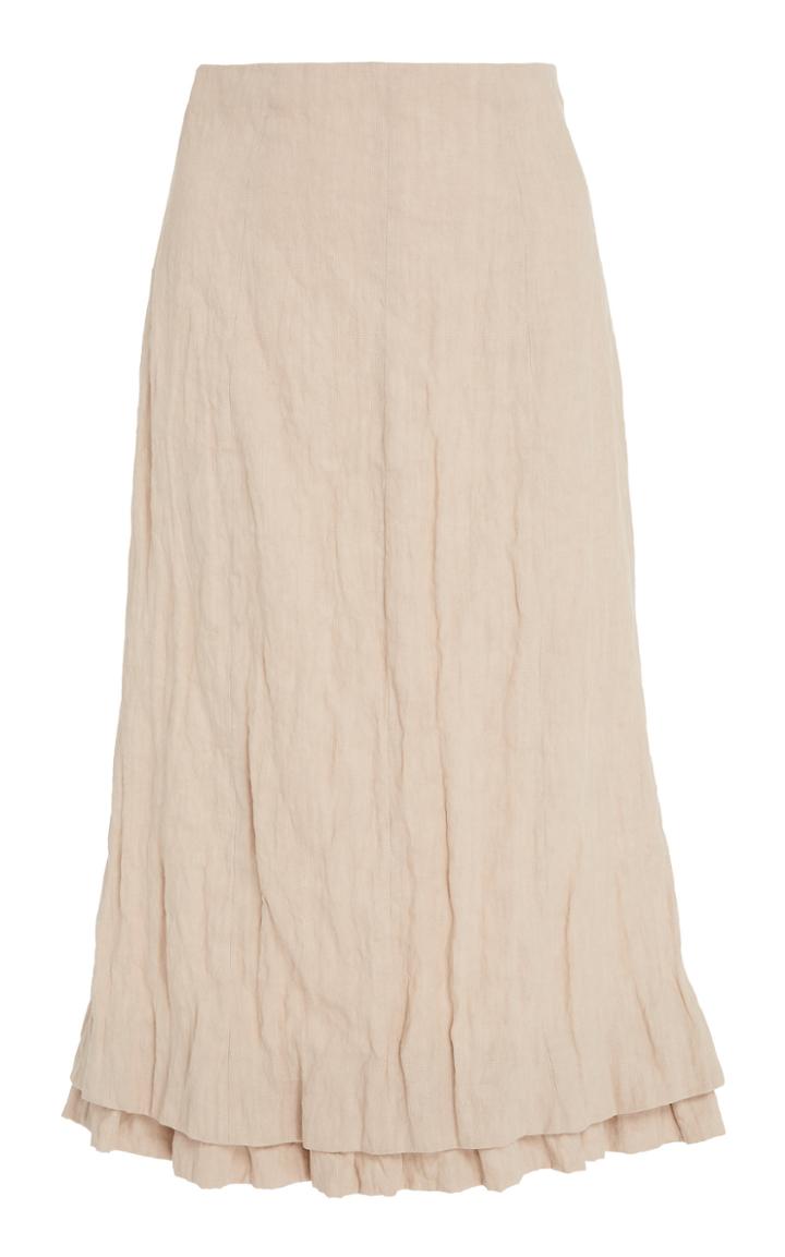 Brock Collection Linen-blend Midi Skirt