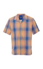 Simon Miller Conroe Plaid Wool-blend Button-up Shirt Size: Xl