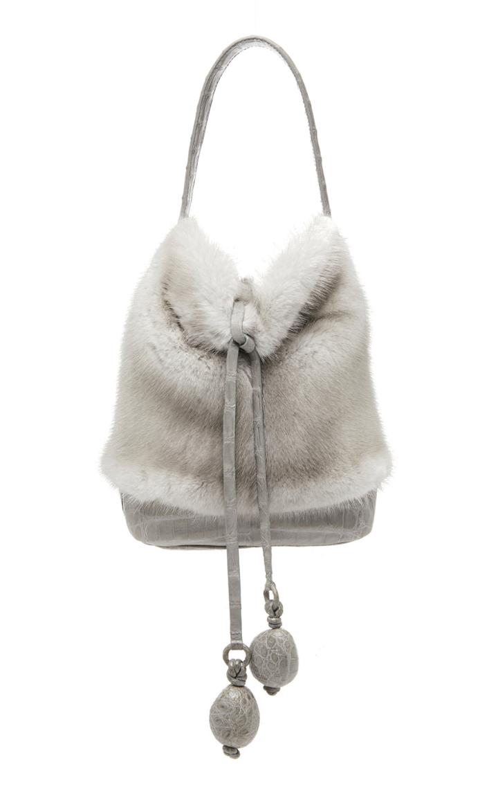 Nancy Gonzalez Mini Mink Hobo Bag