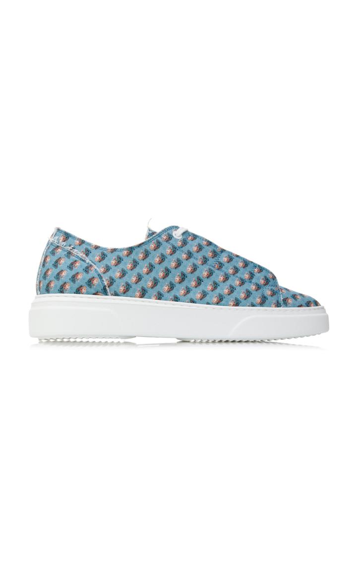 By Walid Sultan Printed Cotton-canvas Low-top Sneakers