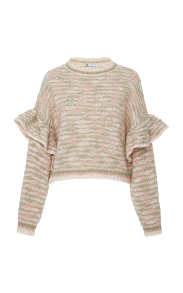 Red Valentino Striped Knit Sweater