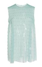 Huishan Zhang Mariella Pleated Tulle Top