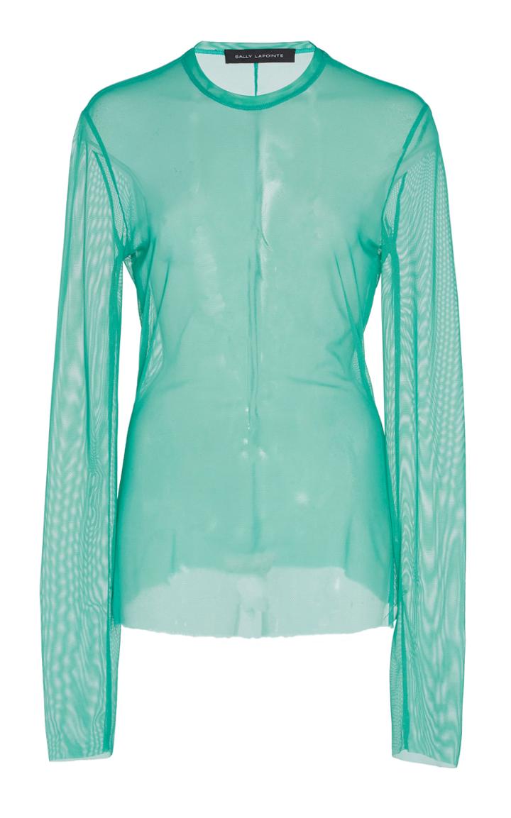 Moda Operandi Sally Lapointe Sheer Long Sleeve Top Size: 0