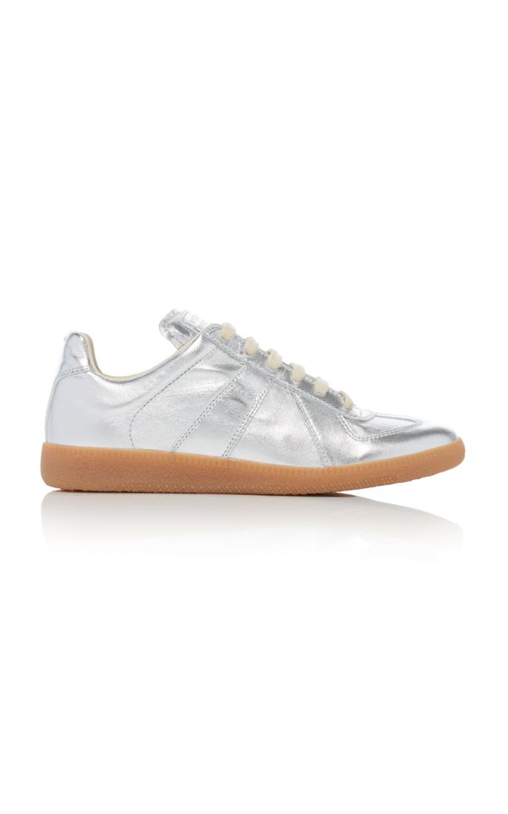 Maison Margiela Replica Leather And Suede Sneakers Size: 35