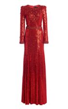 Moda Operandi Jenny Packham Embroidered Sequined Gown
