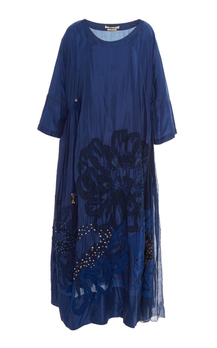Pro Embroidered Silk Maxi Dress